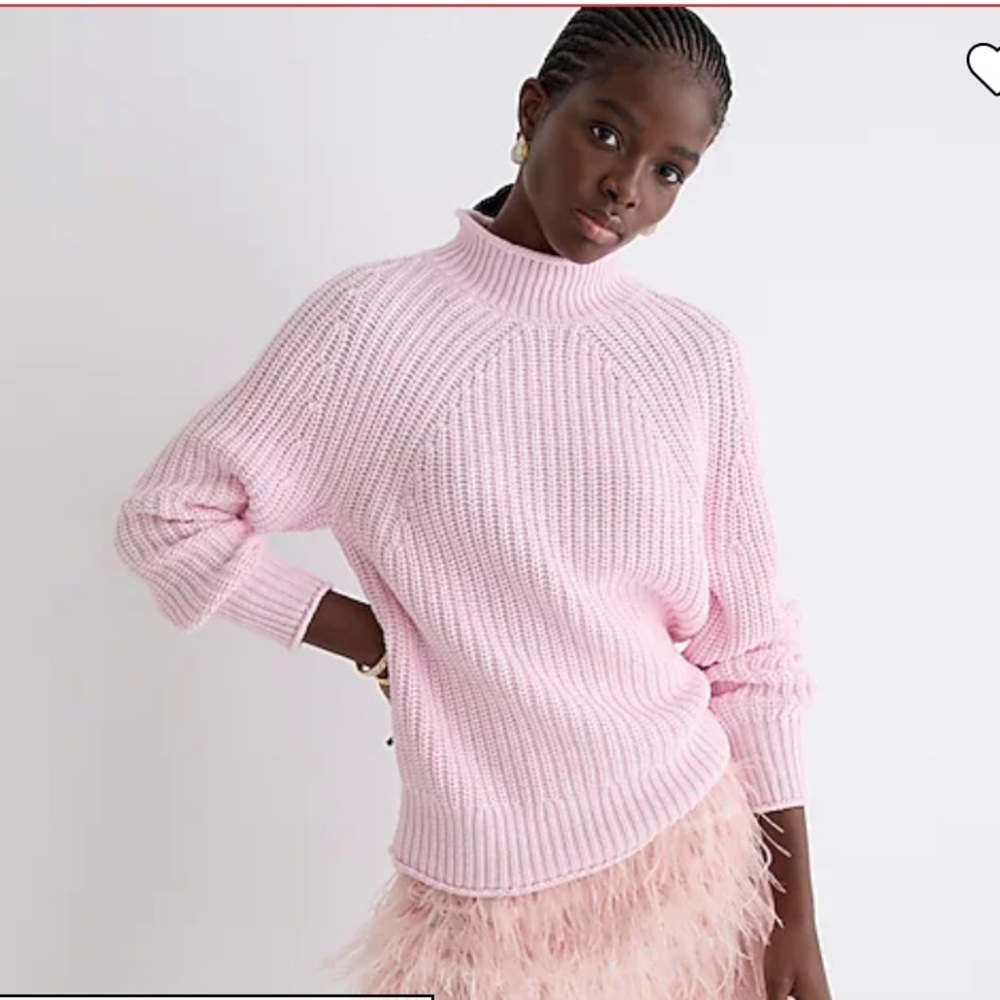 J. Crew bubblegum pink cozy relaxed fit sweater